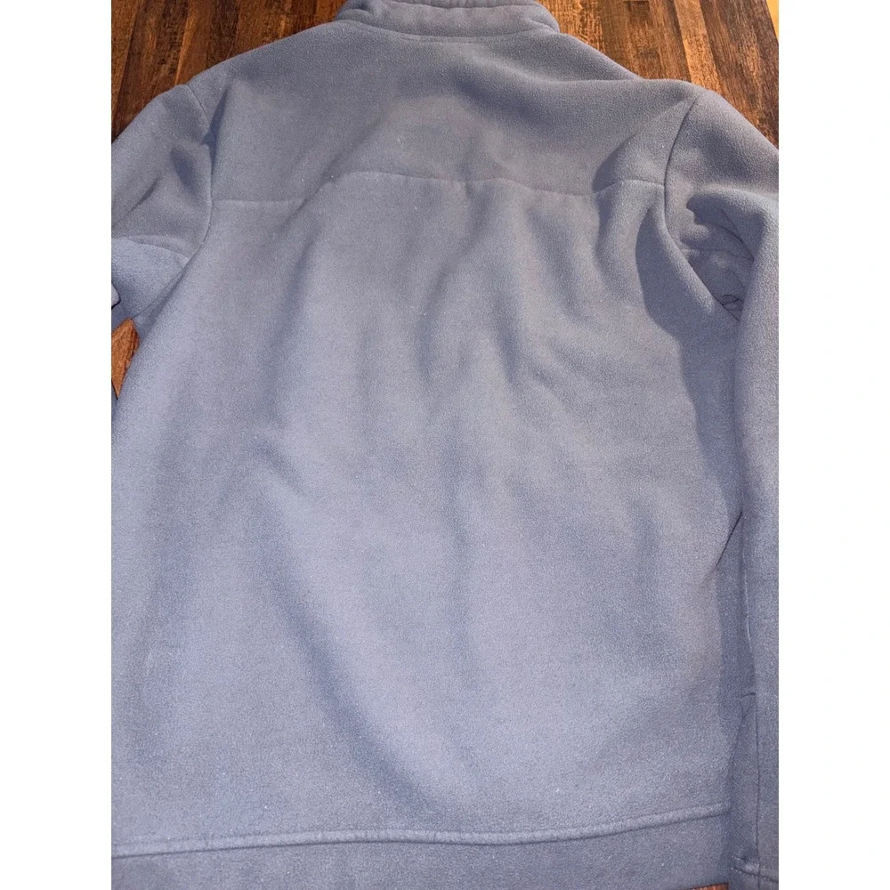 The North Face TKA Glacier Full Zip Fleece Jacket Mens Medium Grey Blue Logo